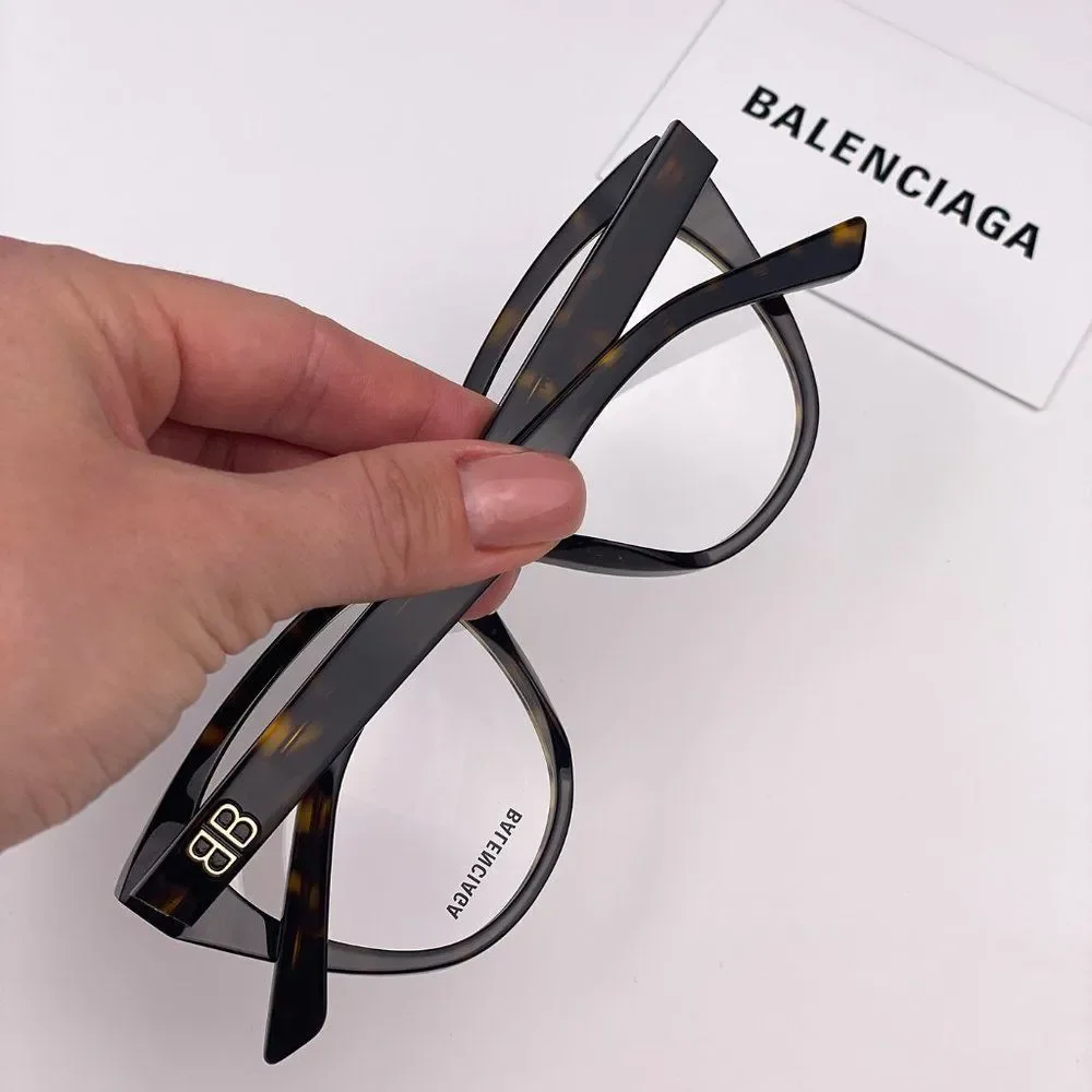 Balenciaga Everyday BB0129O 005 Eyeglasses Cat Eye Havana Women